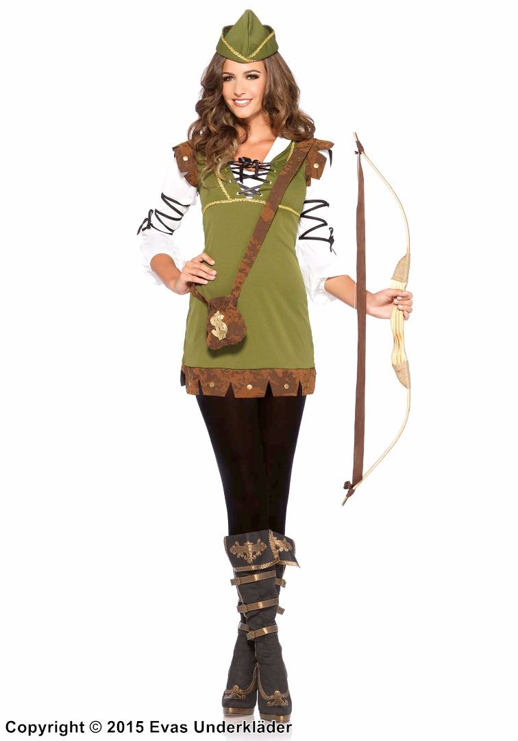 Robin Hood, maskeraddräkt i 3 delar